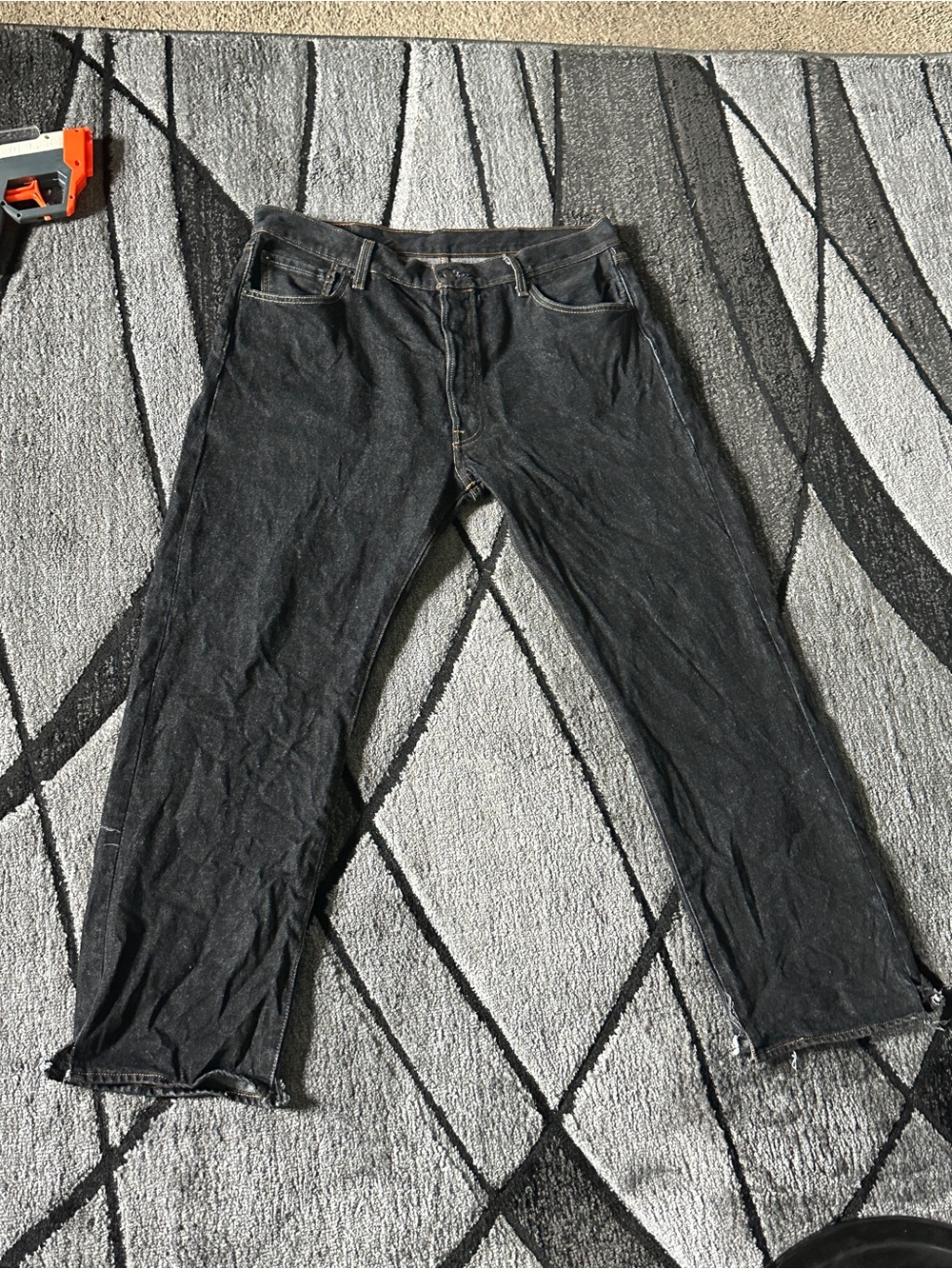 Levi's Men's Black Relaxed Straight Jeans